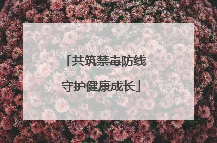 共筑禁毒防线 守护健康成长