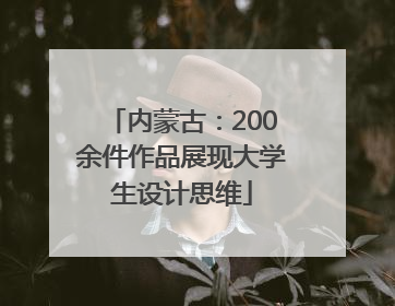 内蒙古：200余件作品展现大学生设计思维
