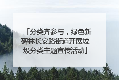 分类齐参与，绿色新碑林长安路街道开展垃圾分类主题宣传活动