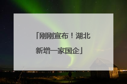 刚刚宣布！湖北新增一家国企