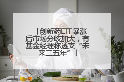 创新药ETF暴涨后市场分歧加大，有基金经理称透支“未来三五年”
