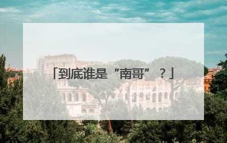 到底谁是“南哥”？