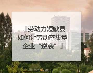 劳动力短缺县 如何让劳动密集型企业“逆袭”