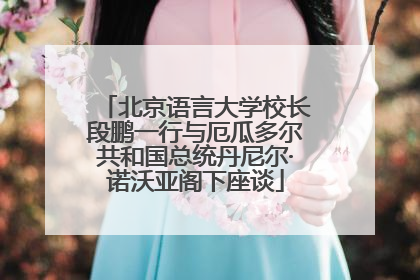 北京语言大学校长段鹏一行与厄瓜多尔共和国总统丹尼尔·诺沃亚阁下座谈