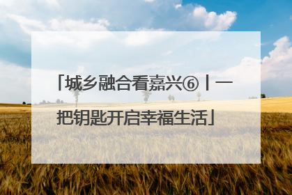城乡融合看嘉兴⑥丨一把钥匙开启幸福生活