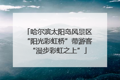 哈尔滨太阳岛风景区“阳光彩虹桥”带游客“漫步彩虹之上”