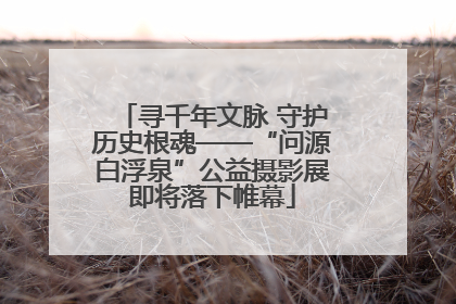寻千年文脉 守护历史根魂——“问源白浮泉”公益摄影展即将落下帷幕
