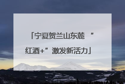 宁夏贺兰山东麓 “红酒+”激发新活力