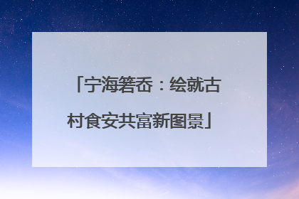 宁海箬岙：绘就古村食安共富新图景