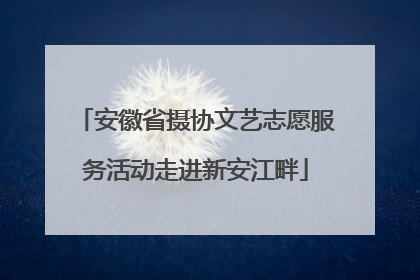 安徽省摄协文艺志愿服务活动走进新安江畔