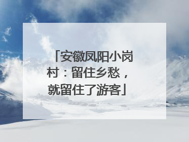 安徽凤阳小岗村：留住乡愁，就留住了游客