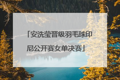 安洗莹晋级羽毛球印尼公开赛女单决赛