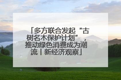 多方联合发起“古树名木保护计划”，推动绿色消费成为潮流丨新经济观察