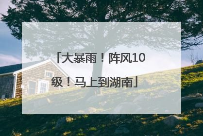 大暴雨！阵风10级！马上到湖南