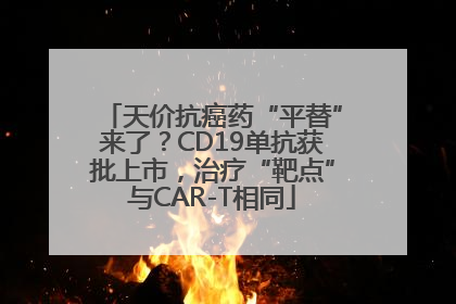 天价抗癌药“平替”来了？CD19单抗获批上市，治疗“靶点”与CAR-T相同