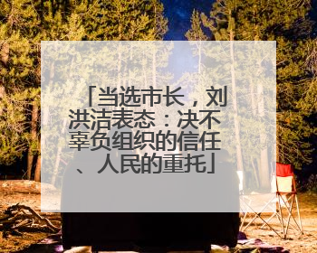 当选市长，刘洪洁表态：决不辜负组织的信任、人民的重托