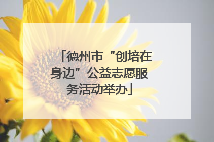 德州市“创培在身边”公益志愿服务活动举办