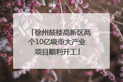 徐州鼓楼高新区两个10亿级重大产业项目顺利开工