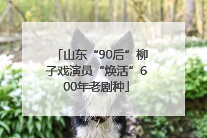 山东“90后”柳子戏演员“焕活”600年老剧种