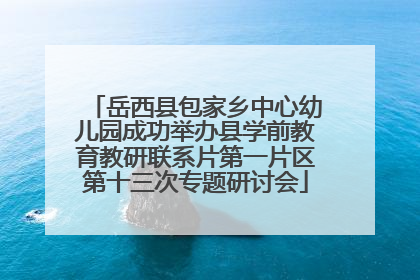 岳西县包家乡中心幼儿园成功举办县学前教育教研联系片第一片区第十三次专题研讨会