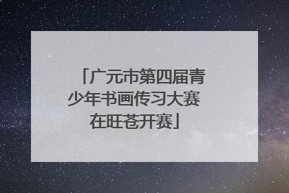 广元市第四届青少年书画传习大赛在旺苍开赛