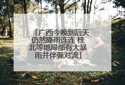 广西今晚到后天仍然降雨连连 桂北等地局部有大暴雨并伴强对流
