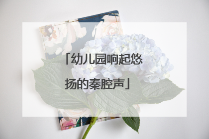幼儿园响起悠扬的秦腔声