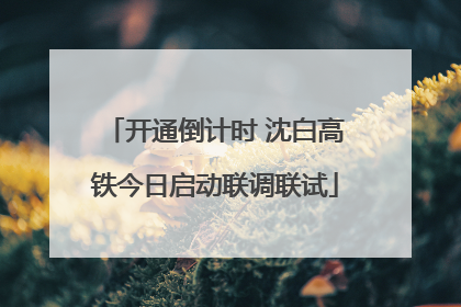 开通倒计时 沈白高铁今日启动联调联试