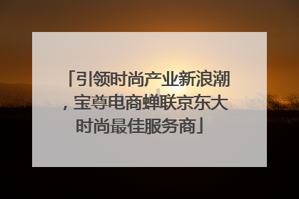 引领时尚产业新浪潮，宝尊电商蝉联京东大时尚最佳服务商