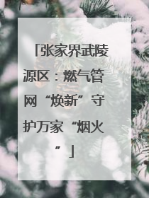 张家界武陵源区：燃气管网“焕新”守护万家“烟火”