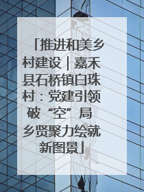 推进和美乡村建设｜嘉禾县石桥镇白珠村：党建引领破“空”局 乡贤聚力绘就新图景