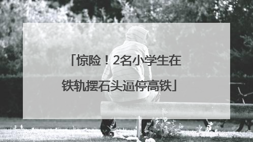 惊险！2名小学生在铁轨摆石头逼停高铁