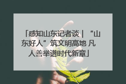 感知山东记者谈｜“山东好人”筑文明高地 凡人善举谱时代新章