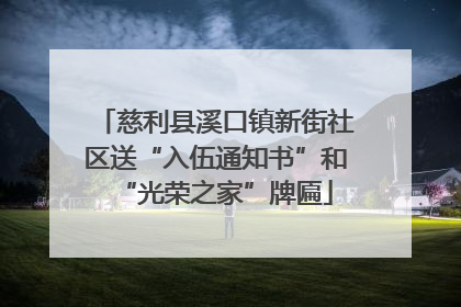 慈利县溪口镇新街社区送“入伍通知书”和“光荣之家”牌匾
