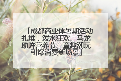 成都商业体暑期活动扎堆，泼水狂欢、马龙助阵营养节、童趣潮玩引爆消费新场景