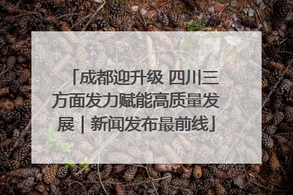 成都迎升级 四川三方面发力赋能高质量发展｜新闻发布最前线