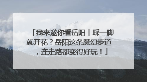 我来邀你看岳阳丨踩一脚就开花？岳阳这条魔幻步道，连走路都变得好玩！