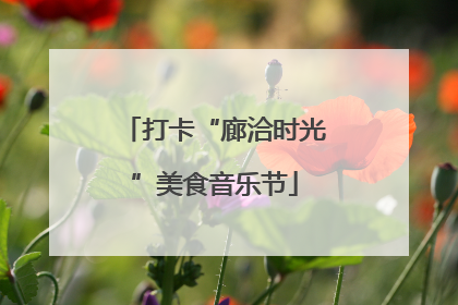 打卡“廊洽时光”美食音乐节