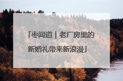 枣闻道｜老厂房里的新婚礼带来新浪漫
