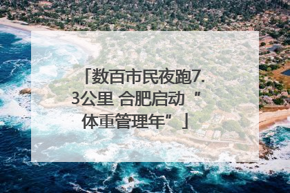 数百市民夜跑7.3公里 合肥启动“体重管理年”