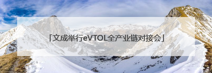 文成举行eVTOL全产业链对接会