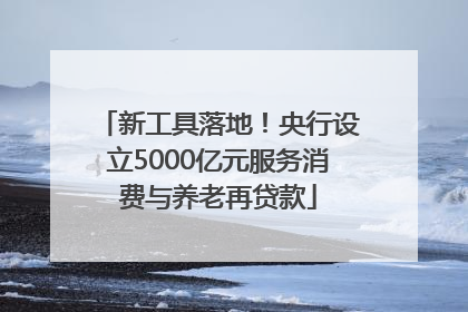新工具落地！央行设立5000亿元服务消费与养老再贷款