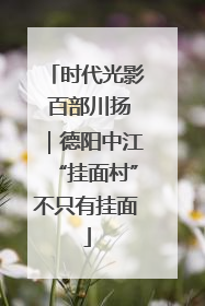 时代光影 百部川扬｜德阳中江“挂面村”不只有挂面