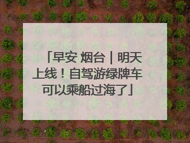 早安 烟台｜明天上线！自驾游绿牌车可以乘船过海了