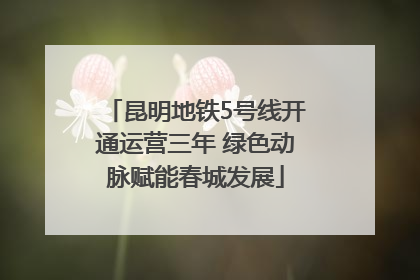 昆明地铁5号线开通运营三年 绿色动脉赋能春城发展
