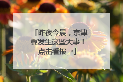 昨夜今晨，京津冀发生这些大事！点击看报→