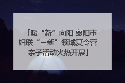 暖“新”向阳 襄阳市妇联“三新”领域夏令营亲子活动火热开展