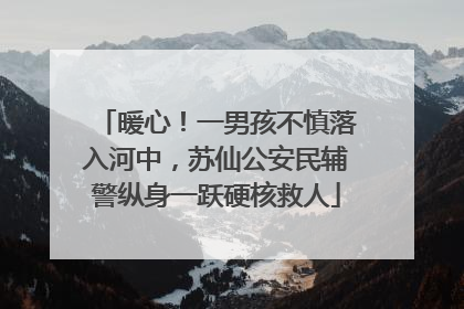 暖心！一男孩不慎落入河中，苏仙公安民辅警纵身一跃硬核救人