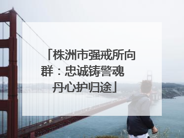 株洲市强戒所向群：忠诚铸警魂 丹心护归途