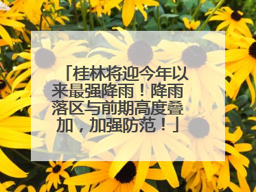 桂林将迎今年以来最强降雨！降雨落区与前期高度叠加，加强防范！